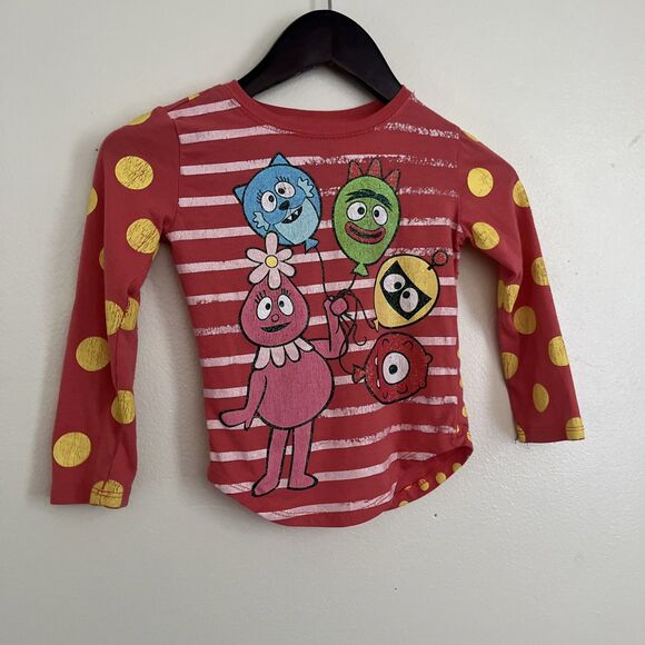 YO GABBA GABBA 2012 Glitter AOP Graphic Print Tee, Pink- Size 3T - Picture 3 of 6